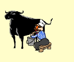Milking Bull
