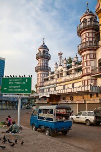 Myanmar, Burma, Yangon.  Bengale (Bengali) Sunni Mosque, on Sule Pagoda Road.